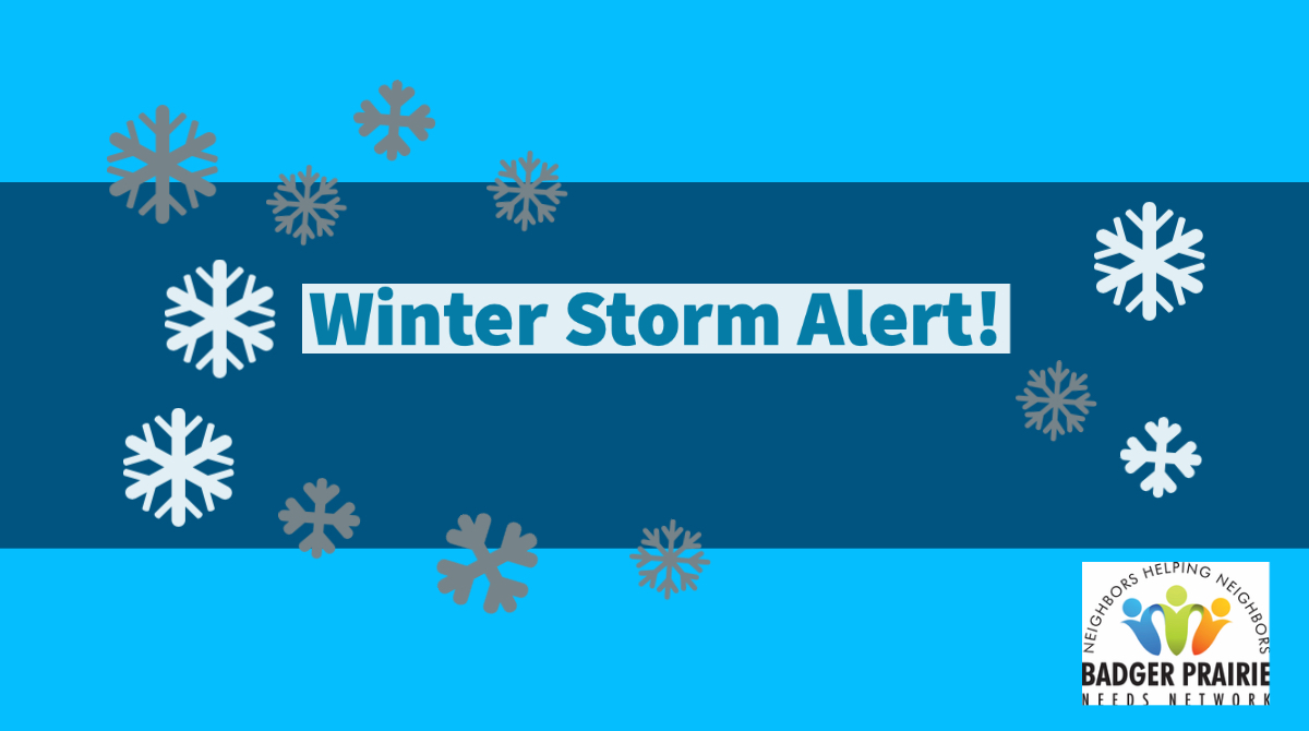 Badger_Prairie's tweet photo. A winter storm alert has Dane County in the bullseye for up to 7" of snow with the potential for 30mph winds. We will implement our weather closing policy if warranted. Stay tuned, any closures will be announced by 9am Saturday morning, otherwise, we will plan to open. https://t.co/0psC3GOvWJ