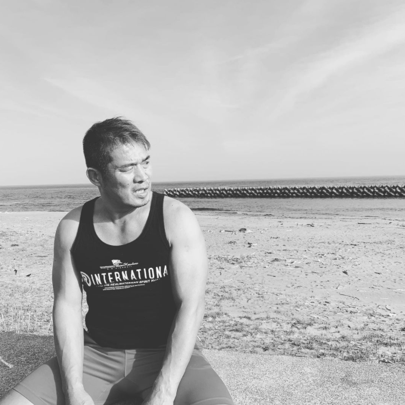 Masaaki Mochizuki- MOCCHY- former karateka- went to his gaora profile & google translated his nickname to SOUL KICK KING- WELL- he's really good at kicking tho- you might see him a lot in NOAH- bros with marufuji- has high appetite- posts food pics- SINGS HIS OWN THEME