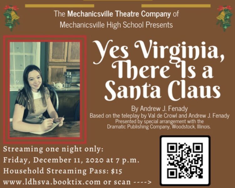 We are MINUTES away from our one-night-only production of Yes, Virginia!!! Get your streaming pass before it’s too late🎄 ldhsva.booktix.com