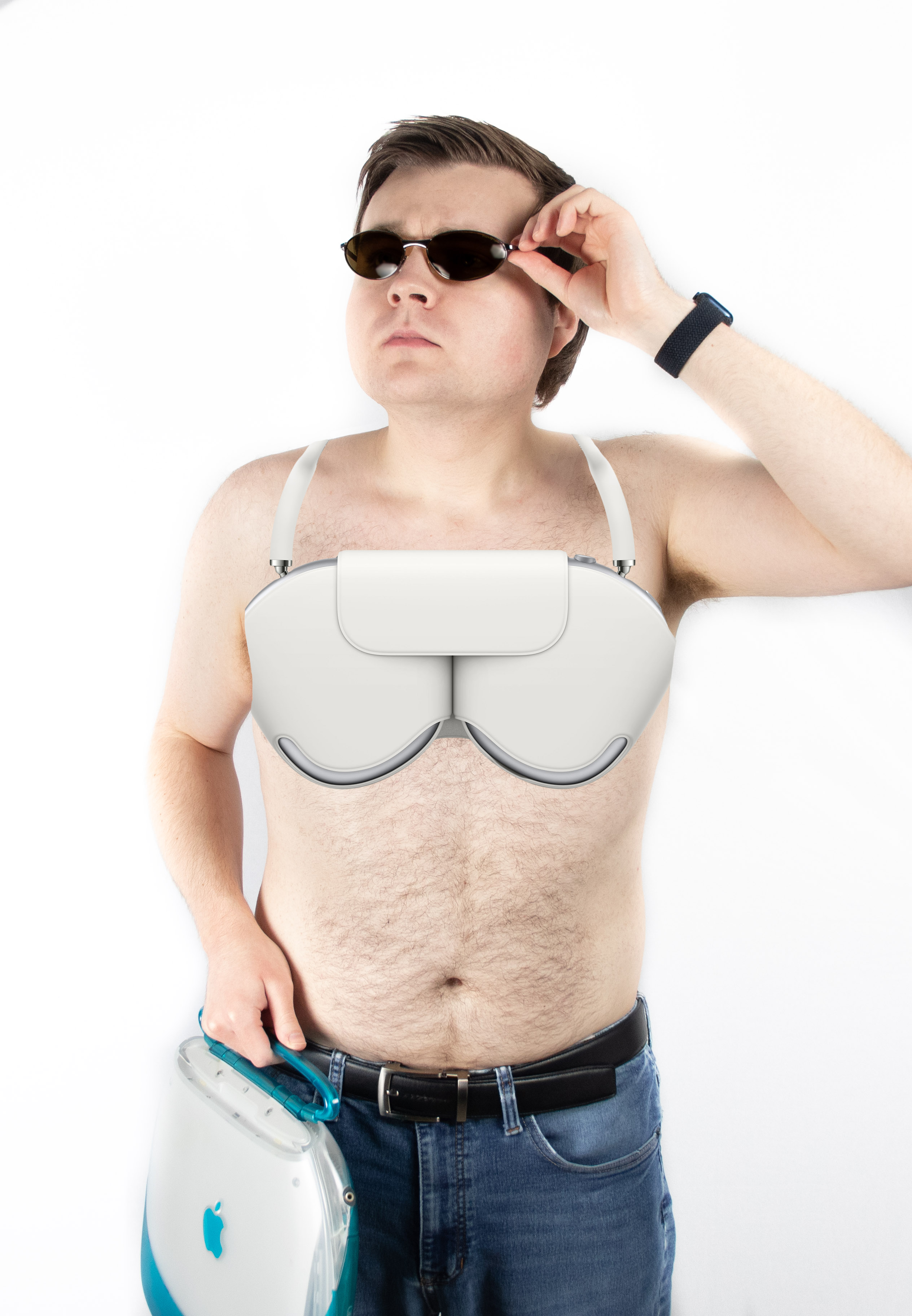 Computer Clan on X: Welp. I promised you guys this. You beat the RT goal,  so you deserve it. Enjoy the new Apple AirPods Max Underwire(less) bra /  bikini top.  /