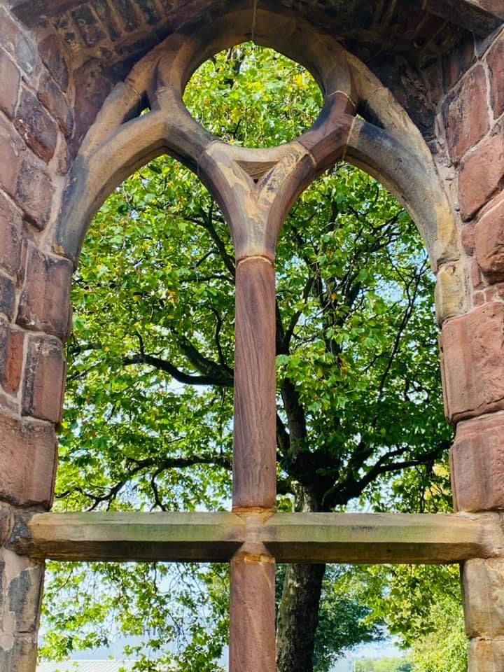 Day 199 IMAGE A DAY of Birkenhead Priory (1150 - 1536). ‘Nature’s Stained Glass’ viewed through one of the windows in the Great Hall of the Western Range (c.1200’s). The image encapsulated a truly peaceful moment found in the midst of all our current uncertainty. Photo SH.