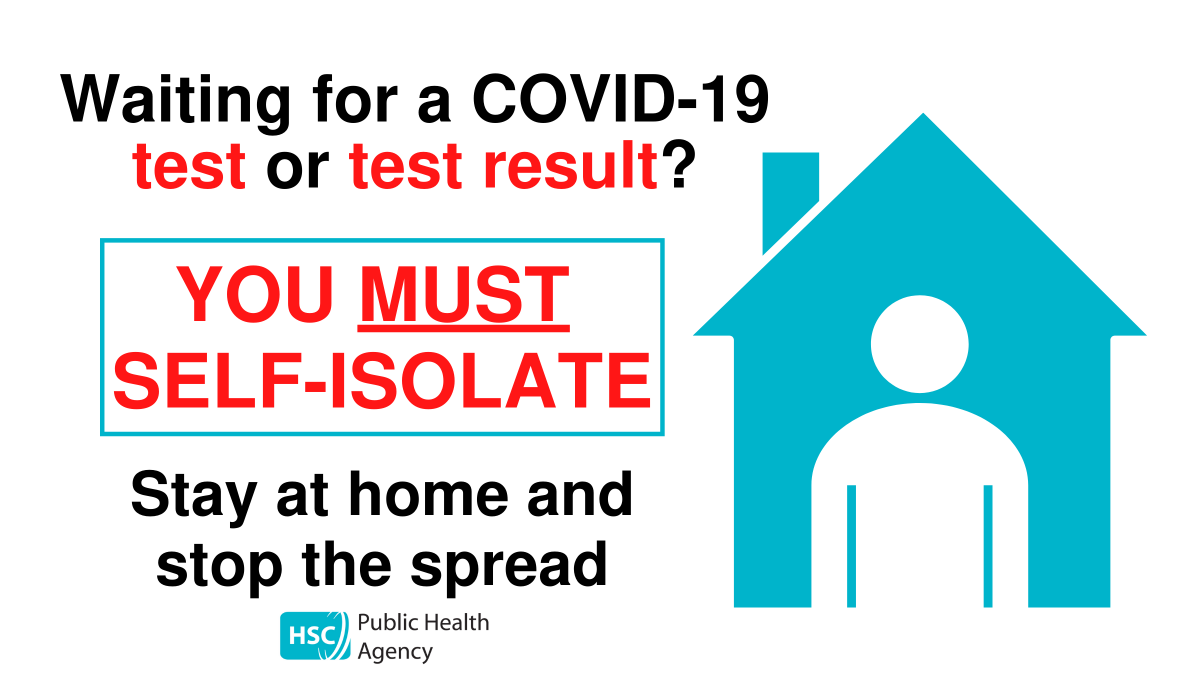 publichealthni's tweet photo. If you're waiting for a COVID-19 test, or a test result, you and everyone in your household must self-isolate.

Stopping the spread of the virus helps save lives. 

Find out more at https://t.co/lSisoYIOPP

@healthdpt https://t.co/54MDNaWC8e