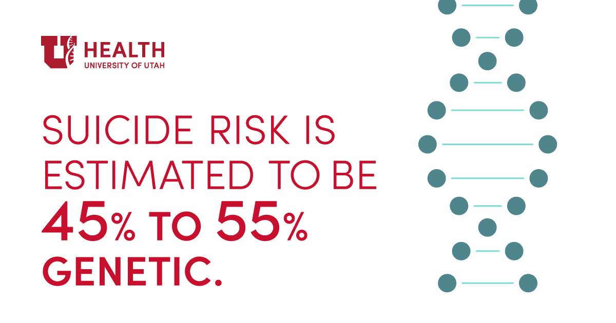Our researchers at the Huntsman Mental Health Institute determined that family history could detect your suicide risk. Learn how this could help save lives: healthcare.utah.edu/publicaffairs/…