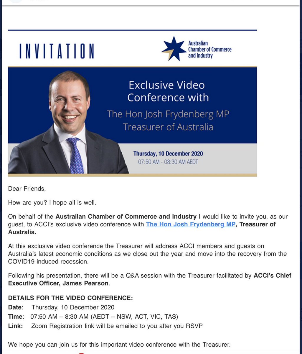 Here's just one of thousands of strings at play in the Morrison govt election campaign style of governing.Former NSW Liberal's bagman Paul Nicolaou is actively promoting Zoom conferences with notable LNP figures via LinkedIn.It's marketing spin. It's 24 hour electioneering..
