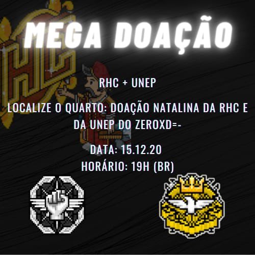 RHCCorporation's tweet photo. “A doação é uma das linguagens mais belas do amor!” e é exatamente isso que queremos passar a todos, amor, carinho, compaixão e fraternidade. 

Procure pelo quarto: Doação Natalina da RHC e UNEP, o proprietário é zeroXD=- e venha sentir um pouquinho dessa mágica que é o natal! ❤️ https://t.co/n2a5oltG4g