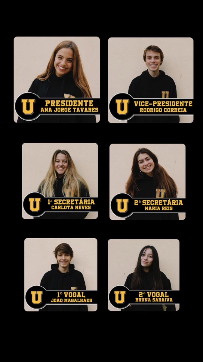 Se ainda não tinhas visto, aqui está a constituição da Assembleia Geral da Lista U 💛🖤🔛