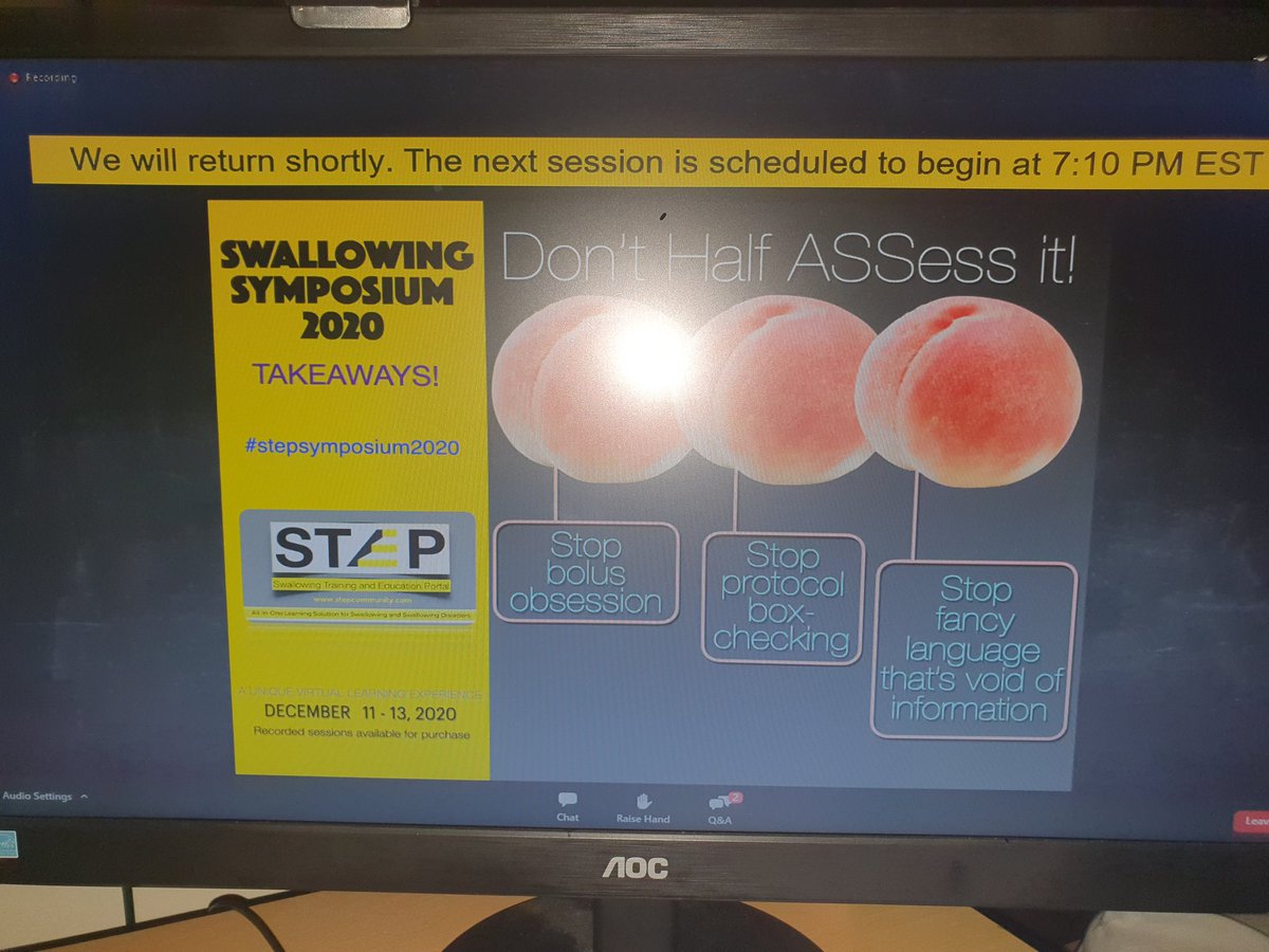 claresteveSLT's tweet photo. Food for thought from #STEPSymposium2020 look for the strengths as well as challenges when assessing dysphagia https://t.co/YtxuEWoGjp