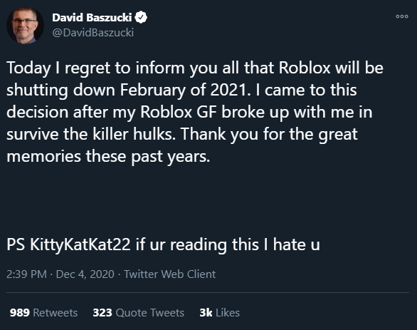 a ROBLOX twitter account FAKED THEIR OWN DEATH for FOLLOWERS..  (ItsJackRoblox) 