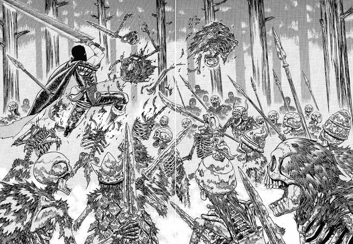 C'est là qu'ils montrent qu'ils n'ont pas lu Berserk Les 3 premiers tomes prouvent tout le contraire de leur pensées. C'est en partie démontrée par le protagoniste de l'histoire : Guts, un homme baigant dans la haine qui traque les démons afin de les exterminer.
