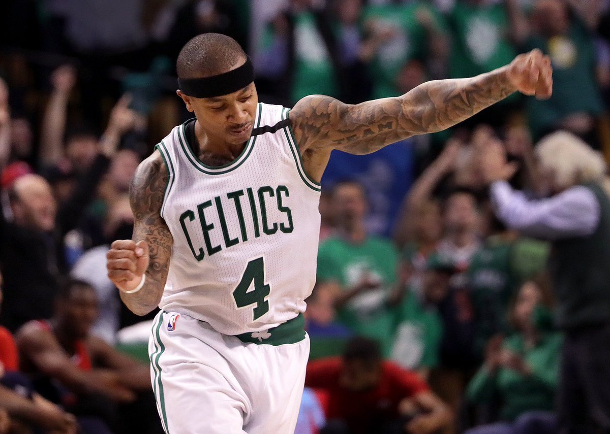 Isaiah Thomas’ 2017 season:

28.9ppg | 2.7rpg | 5.9apg

46% FG | 38% 3P | 91% FT

62% TS | .234 WS/48 | 6.7 BPM

The only player in Celtics history to have a 50+ point game during the regular season and playoffs in the same year.