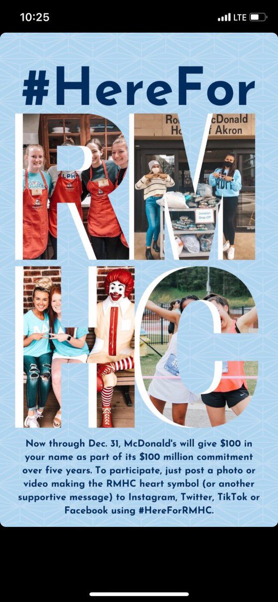 ADPiFSC's tweet image. From now until December 30th, The Ronald McDonald House Charities will be donating $100 in our name for every RMHC heart or supporting message we post. RMH is very special to our hearts, and we would LOVE for you to participate and cannot wait to see what you can do!! #hereforrmh