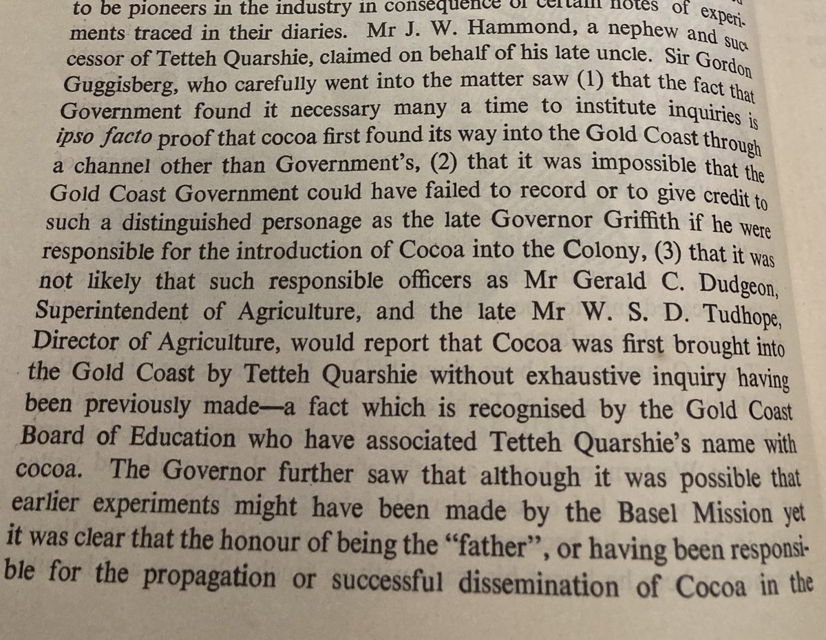 On the other end of the argument for TQ was J.W. Hammond, Quarshie’s nephew and successor. What he wasn’t gonna do was sit there, do nothing and fumble the inherited bag!The matter was sent to Guggisberg to determine. His findings were...insightful!