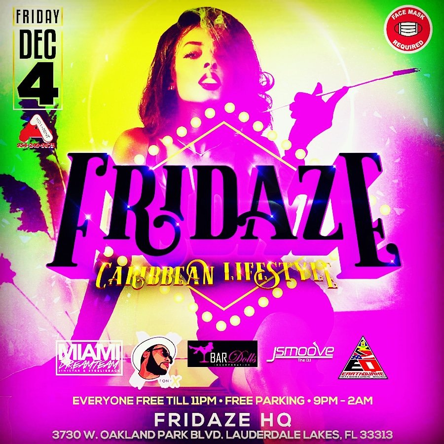 Come Celebrate My B'day 2NYT @ FriDaze 🔥🔥🔥🎉🎁🎂🎈#saggiseason♐️😈
.
Soca • Reggae • Dancehall • TriniBad
.
Everyone FREE till 11pm with Eventbrite Ticket 🎟 fridazeevents.eventbrite.com
.
9pm-2am 🌃 MASK MANDATORY ON ENTRY 😷

🔥🔥🔥🔥🔥🔥🔥🔥🔥🔥🔥🔥🔥