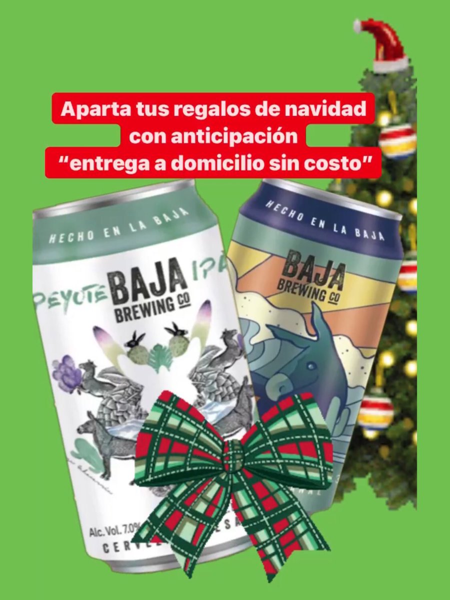 BeerDream_mx's tweet photo. Aparta tus regalos para esta navidad, a un súper precio y sin costo de entrega en CDMX.

##SomosBaja
#UnaBajaParaTodos #cervezamexicana #CervezaArtesanal ##beerdream #beer #cerveza #ConsumeLocal #consumelocalmx #YoTomoArtesanal #navidad #feliznavidad #merrychristmas https://t.co/wZp1k2fGdR