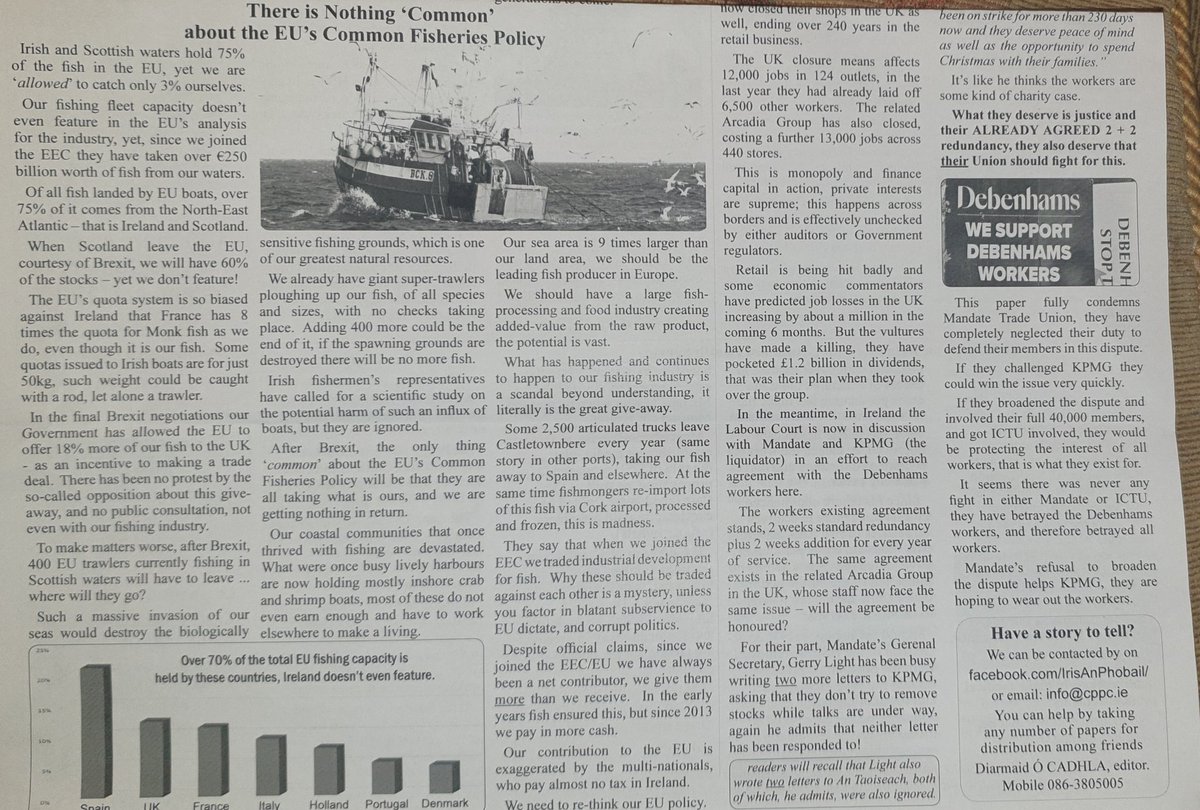 cppc_ie's tweet photo. New issue of THE PEOPLE'S PAPER will be available on the streets tomorrow.

'Powers-that-be have no solutions' is the theme, all sided crisis... #COVID19 #brexit #irexit #fishing

Crisis in Public Health &amp; for workers.

#Debenhans workers betrayed by @MandateTU &amp; @irishcongress https://t.co/AprhSkZBgT