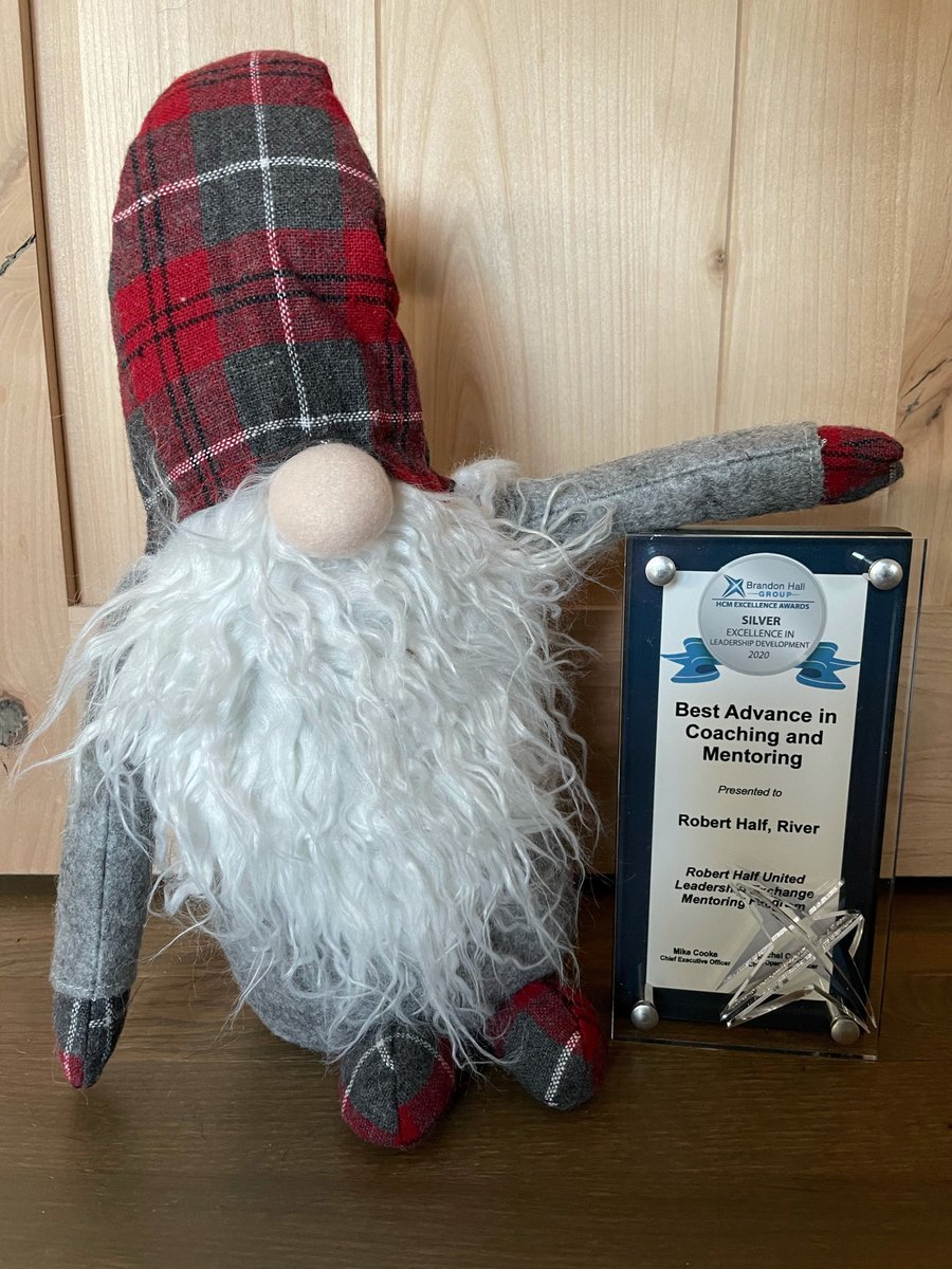 RiverLearning's tweet image. We received our @BrandonHallGrp #ExcellenceAward in the mail! 🏆 This represents the hard work &amp;amp; amazing success we achieved on the #mentoring program w/ our partners at @roberthalf. We can't wait to add this to our other awards at the office.