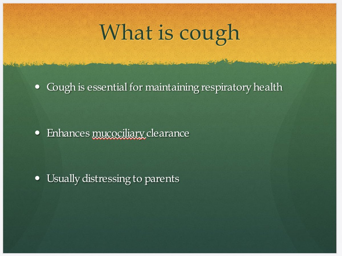 Cough is an important reflex for ensuring health of the respiratory tract.