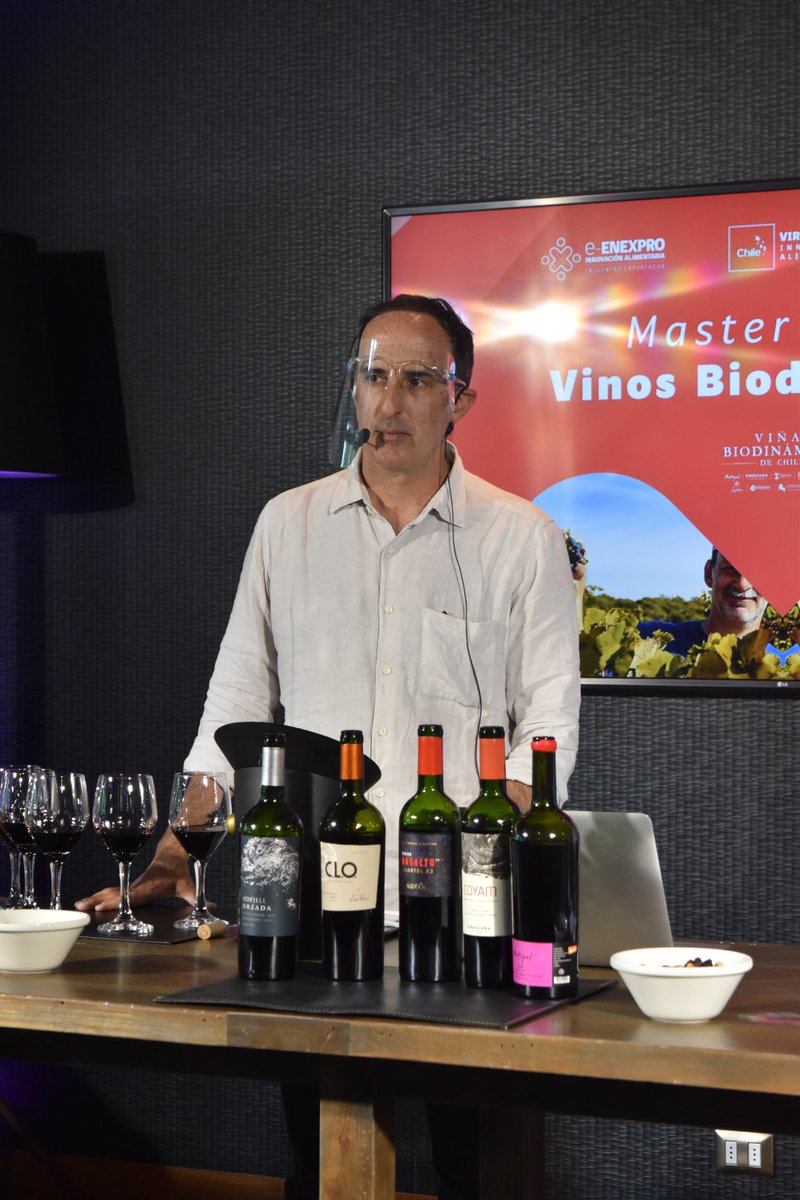 ProChile's tweet photo. “El sector del vino presenta en Chile una diversidad inmensa de tipos de vinos, cepas con una multiplicidad de valles y climas. Uno de ellos es el segmento de Biodinámicos. Y hoy el consumidor busca regresar a lo auténtico a lo sostenible”, Cristobal Undurraga de #Koyle Vineyard https://t.co/JwThuxw78M