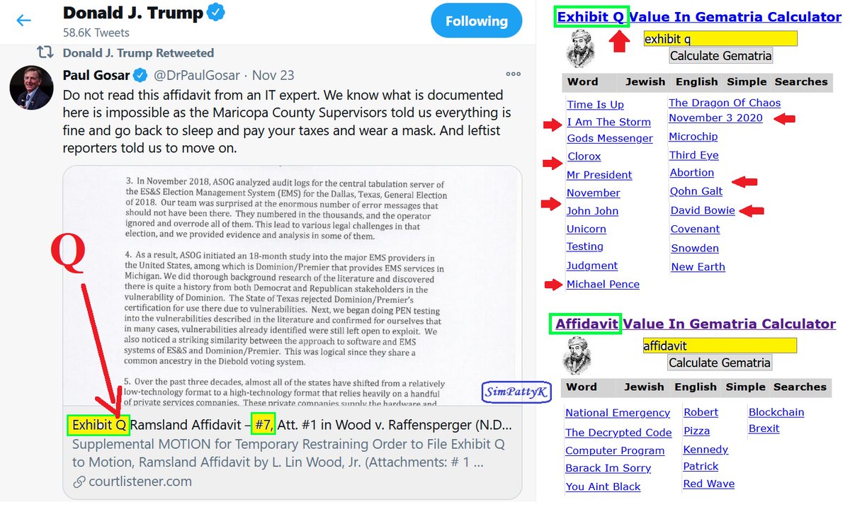 More clues in the NUMBERS, GEMATRIA !!PHOTOS~ Trump, Q, JFK ~ Numerology =>  https://www.facebook.com/media/set/?vanity=197418280315197&set=a.2093900570666949PHOTOS~ MJ & ELVIS - Numerology CLUES =>  https://www.facebook.com/media/set/?vanity=197418280315197&set=a.211768905546801PHOTOS~ Odyssey of Numbers  https://www.facebook.com/media/set/?vanity=197418280315197&set=a.1527406607316351