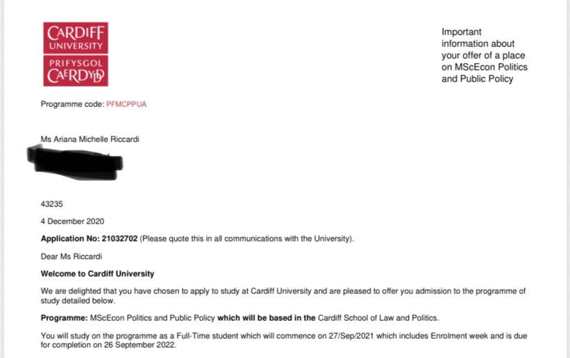 I GOT ACCEPTED!! #CardiffUniversity