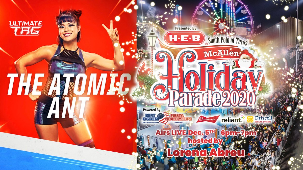 We're just 1 DAY AWAY till Lorena Abreu ,Mario Lopez, and Julián Gil bring the McAllen Holiday Parade presented by H-E-B home exclusively via TV broadcast & livestream 📺 this Saturday, Dec.5 at 6pm! 🎅🏽🌟 #southpoleoftexas #mcallenholidayparade