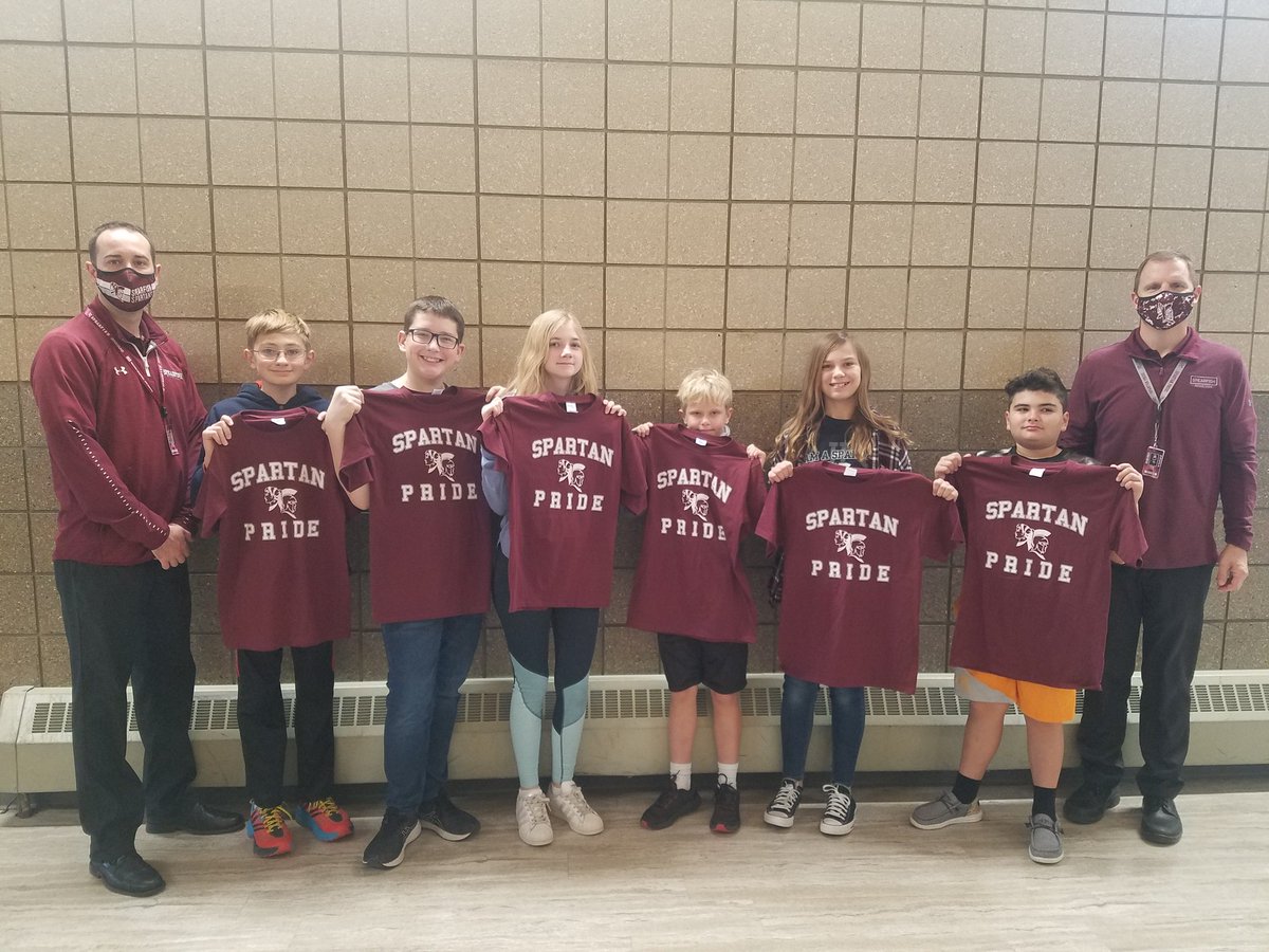 SMS November Students of the Month. Dedicated to Spartan PRIDE! #spearfishms