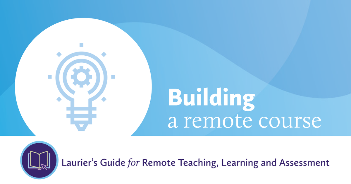 LaurierTeaching's tweet image. Are you in the building stage of your #remotecourse? 💡 Find recommendations and practical tips on how to build your course to support student learning in the Guide for Remote Teaching, Learning and Assessment:  bit.ly/3mDY9jw