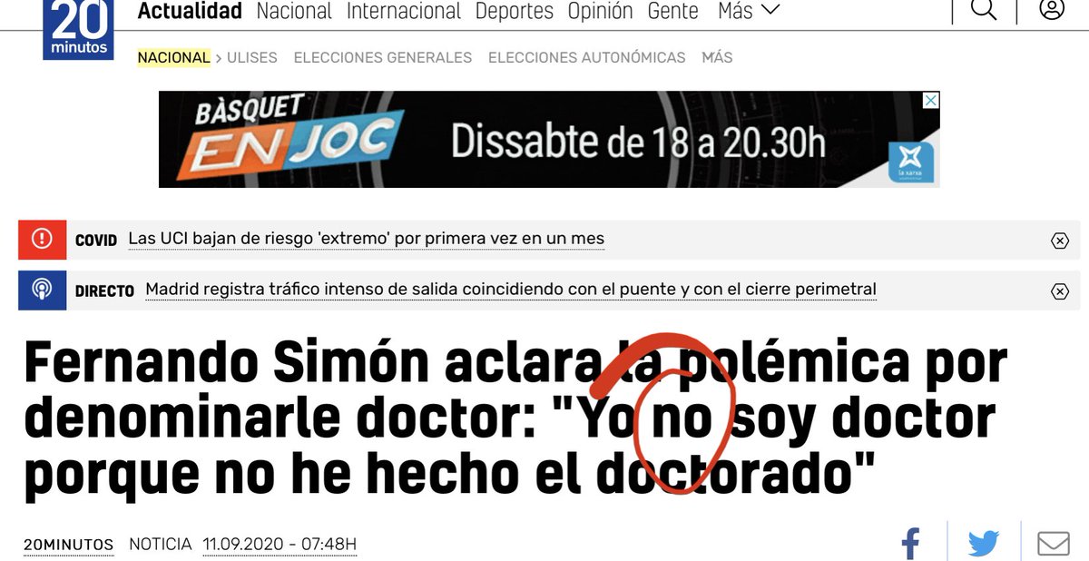 JC on Twitter: "La vicepresidenta Calvo, todo un ejemplo. Falta de cultura  y mentirosa 1- El “doctor” Simón no es doctor, es médico sin el MIR 2- El  palabro “expertitud” no existe