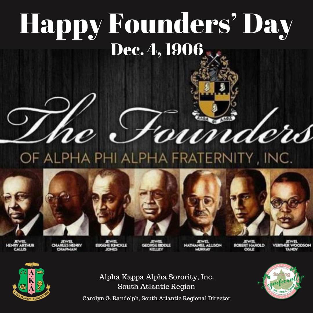AKAinGwinnett's tweet image. Tag your favorite Alpha man, and wish him a Happy 114th Founders’ Day from the ladies of Alpha Kappa Alpha’s #significantSA. #SARegion #firstBGLO 💖💚💛🖤