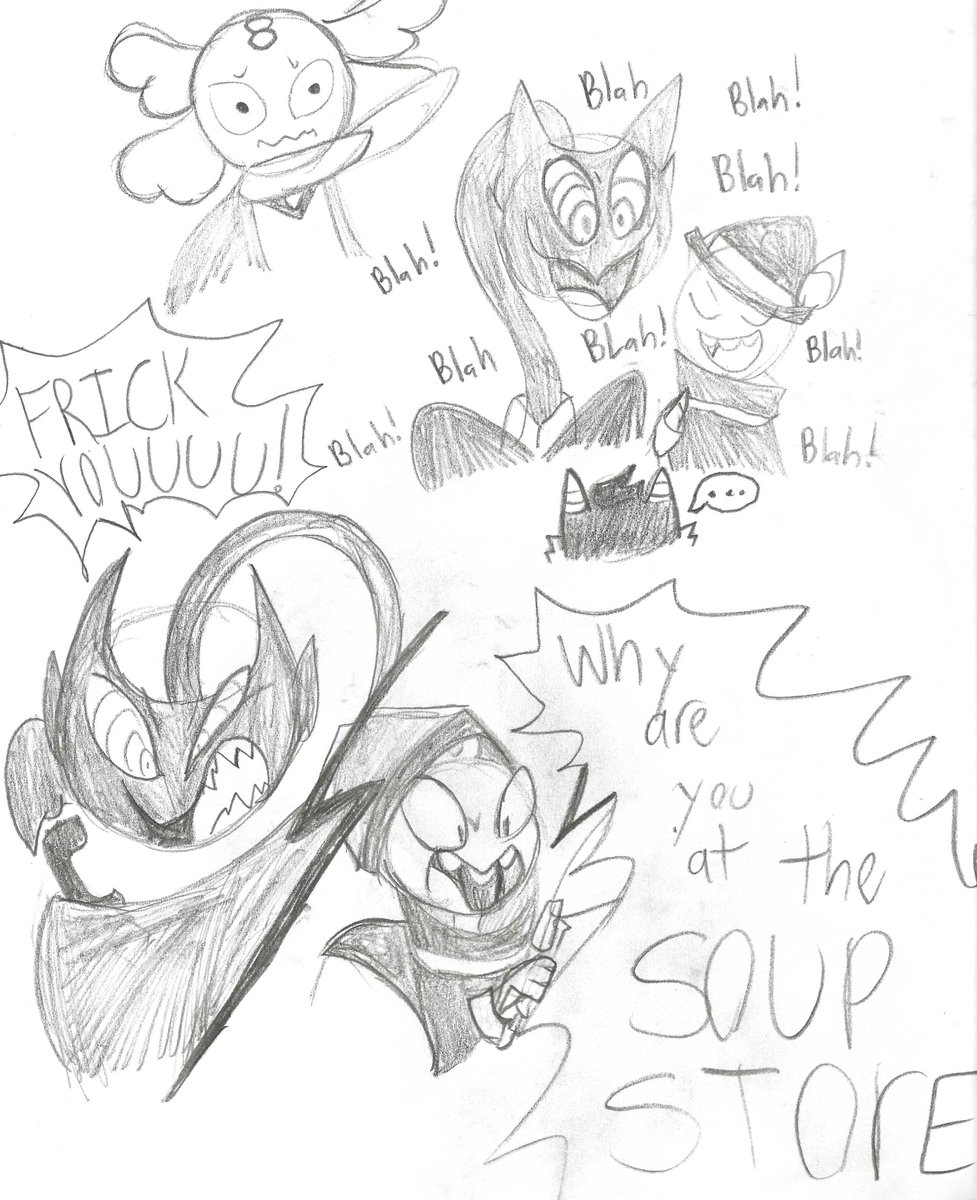 Artwork by @EternaInfernite 
Part two of the sketches! I laughed at so many amazing things at the stream! #BillieBustUp #BBUKickstarter <a href="/BillieBustUp/">Billie Bust Up!</a>