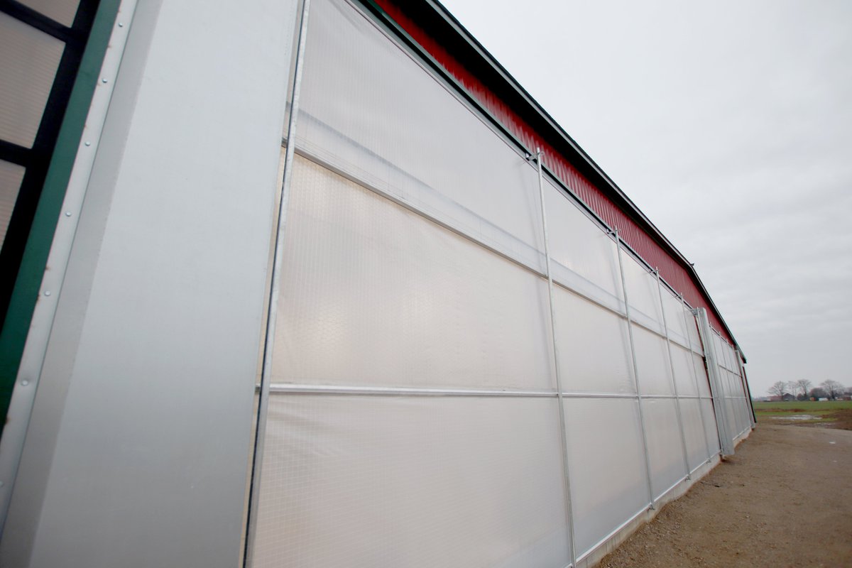 dairylanesystem's tweet photo. 1/2 - This upcoming 5 x GEA R9500 robot project at A.H.E. Dairy Farm is progressing well! The DLS inlet curtains were recently installed, stabling work is almost done, and the next update should show the GEA robots in place!
 
#DLSdairy #DLSrobotics #DLSstructure #DLSJourdain https://t.co/62n3qZHPWc