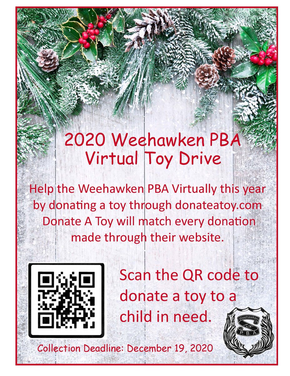 WeehawkenPBA15 (@weehawkenpba15) on Twitter photo Help us, help those in need #toys #HolidaySeason #giveback #2020toydrive #ToyDrive <a href="/weehawkennj/">Weehawken NJ</a> <a href="/WeehawkenTSD/">Weehawken Schools</a> <a href="/HudCoTweet/">Hudson County</a> <a href="/hudson_reporter/">📰Hudson Reporter🗞</a> <a href="/HudsonCtyNews/">Hudson County News</a> <a href="/News12NJ/">News12NJ</a> <a href="/njdotcom/">njdotcom</a> <a href="/FiOS1NewsNJ/">FiOS1 New Jersey</a> <a href="/NJSPBA/">New Jersey State PBA</a> Help us, help those in need #toys #HolidaySeason #giveback #2020toydrive #ToyDrive <a href="/weehawkennj/">Weehawken NJ</a> <a href="/WeehawkenTSD/">Weehawken Schools</a> <a href="/HudCoTweet/">Hudson County</a> <a href="/hudson_reporter/">📰Hudson Reporter🗞</a> <a href="/HudsonCtyNews/">Hudson County News</a> <a href="/News12NJ/">News12NJ</a> <a href="/njdotcom/">njdotcom</a> <a href="/FiOS1NewsNJ/">FiOS1 New Jersey</a> <a href="/NJSPBA/">New Jersey State PBA</a>