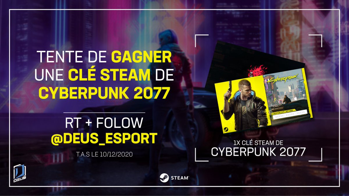 DEUS_esport's tweet photo. Bon c'est bientôt noël 🎅
Mais vu qu'on ne veut pas pas vous faire louper l'évènement de l'année c'est l'heure d'un petit #Giveaway !
⬇️⬇️⬇️⬇️⬇️⬇️⬇️⬇️⬇️⬇️⬇️⬇️⬇️⬇️⬇️
#ThisIsDeus #Cyberpunk2077 https://t.co/9gLiSz6Zd1
