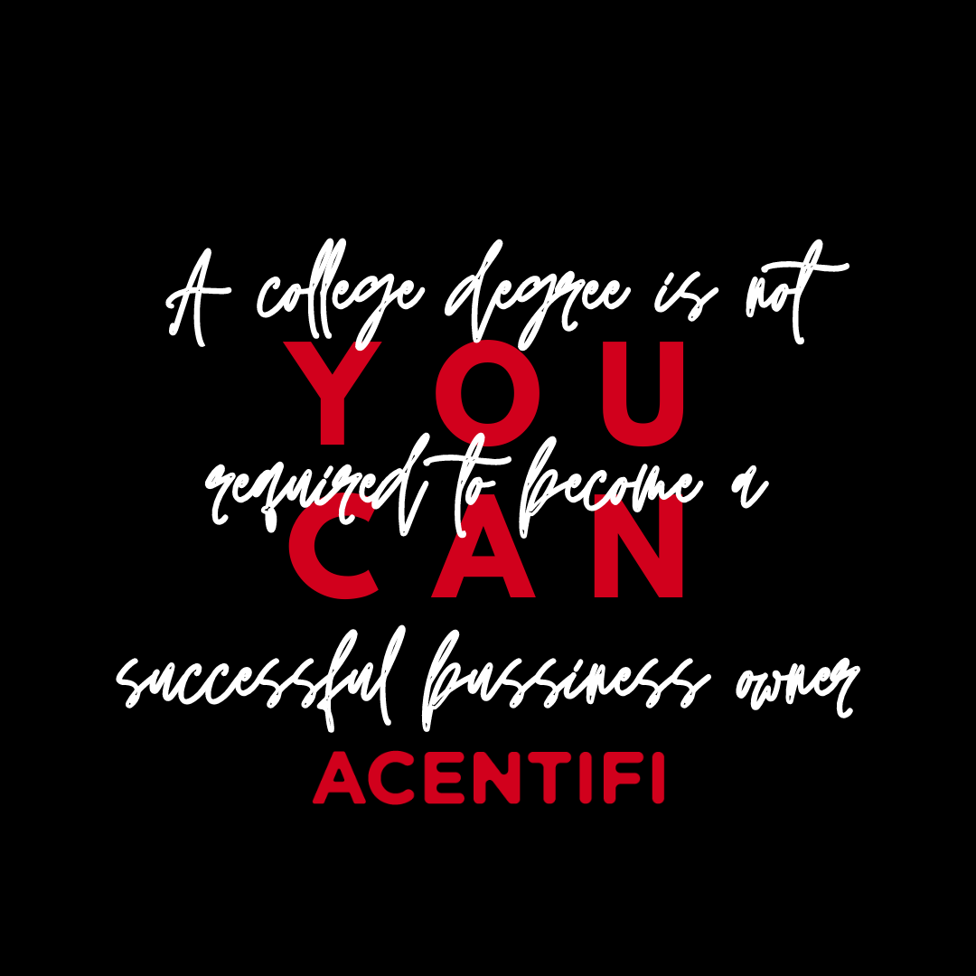 acentifi's tweet photo. Shoutout to any and everyone who is inspired to become a business owner! The only requirement is to make it happen! https://t.co/8P5yKqrRSe