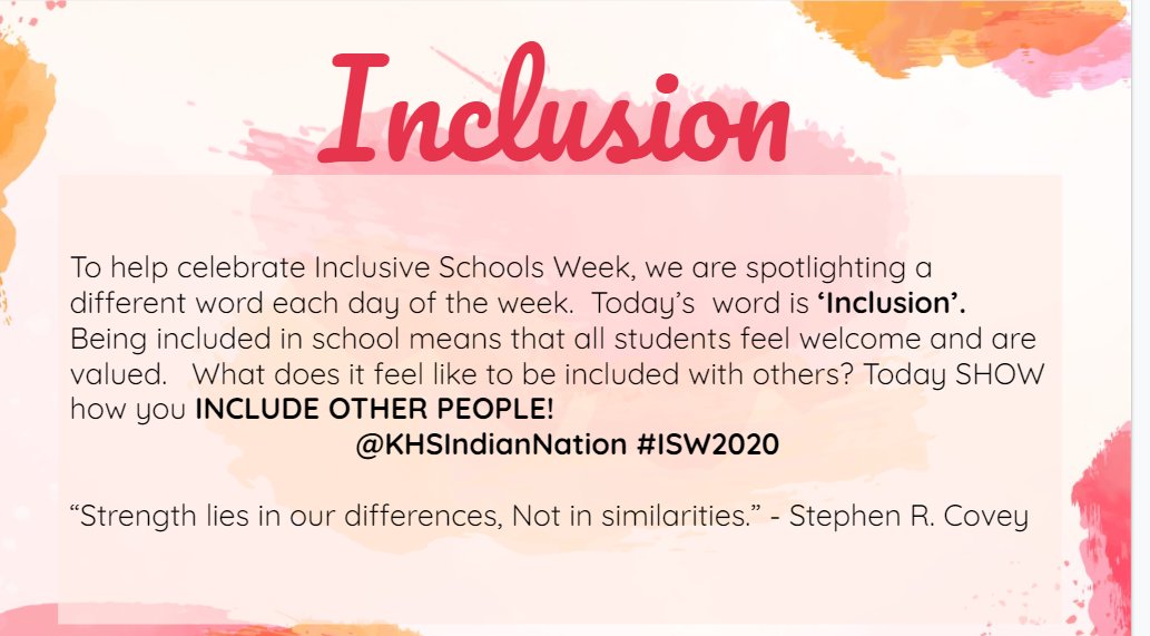 Keller Family- Today starts Inclusive Schools Week!  Help us celebrate by posting words and pictures sharing your story!