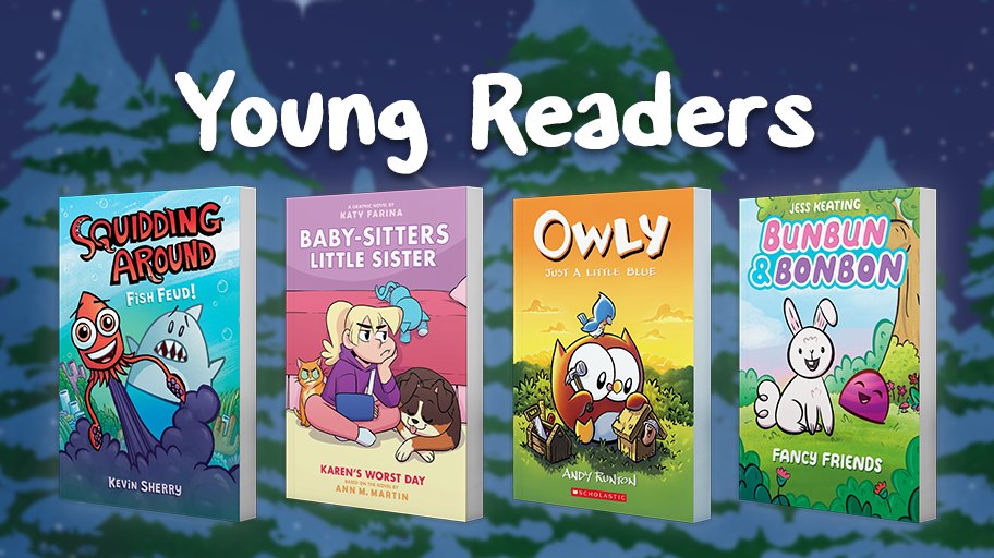 For beginner readers give these books a try!Squidding Around by  @KevinSherry_ Karen's Worst Day by  @Kate_Farina Just a Little Blue by  @Owly Bun Bun & Bonbon by  @Jess_Keating