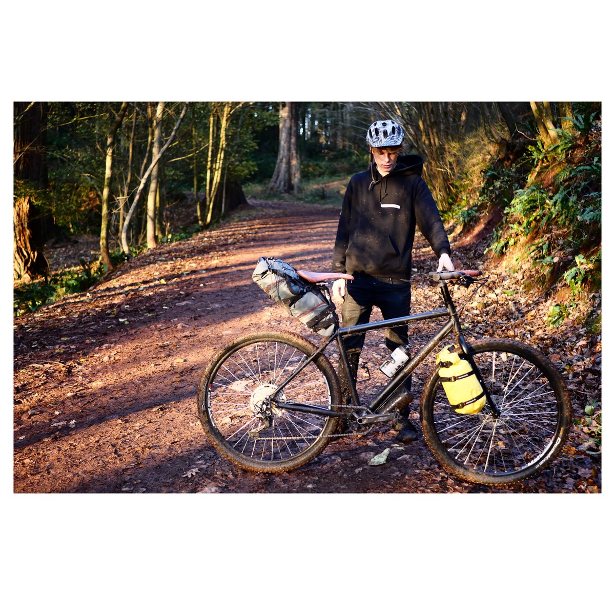 Our new expedition bike soaking up the winter sun. 
Pretty excited to show off the full details soon! 

#gravelbike #offroadtouring #bikepacking
