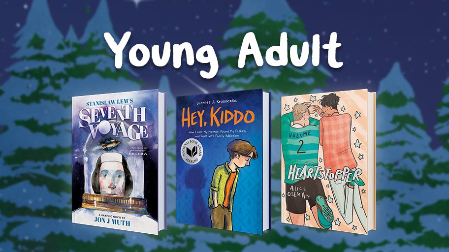 Any teens out there? They'll love these graphic novels!The Seventh Voyage by Jon J. MuthHey Kiddo by  @StudioJJK Heartstopper by  @AliceOseman