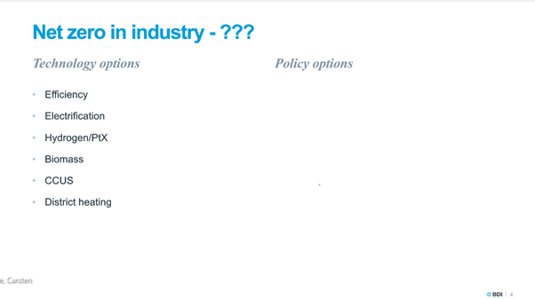 Usually, most talk of decarbonization of industry is  #hydrogen  #hydrogen  #hydrogen However, he begun the presentation by stating that the future of hydrogen and the extent of Power-to-X is uncertain, although there is a lot of talk and developments around it.