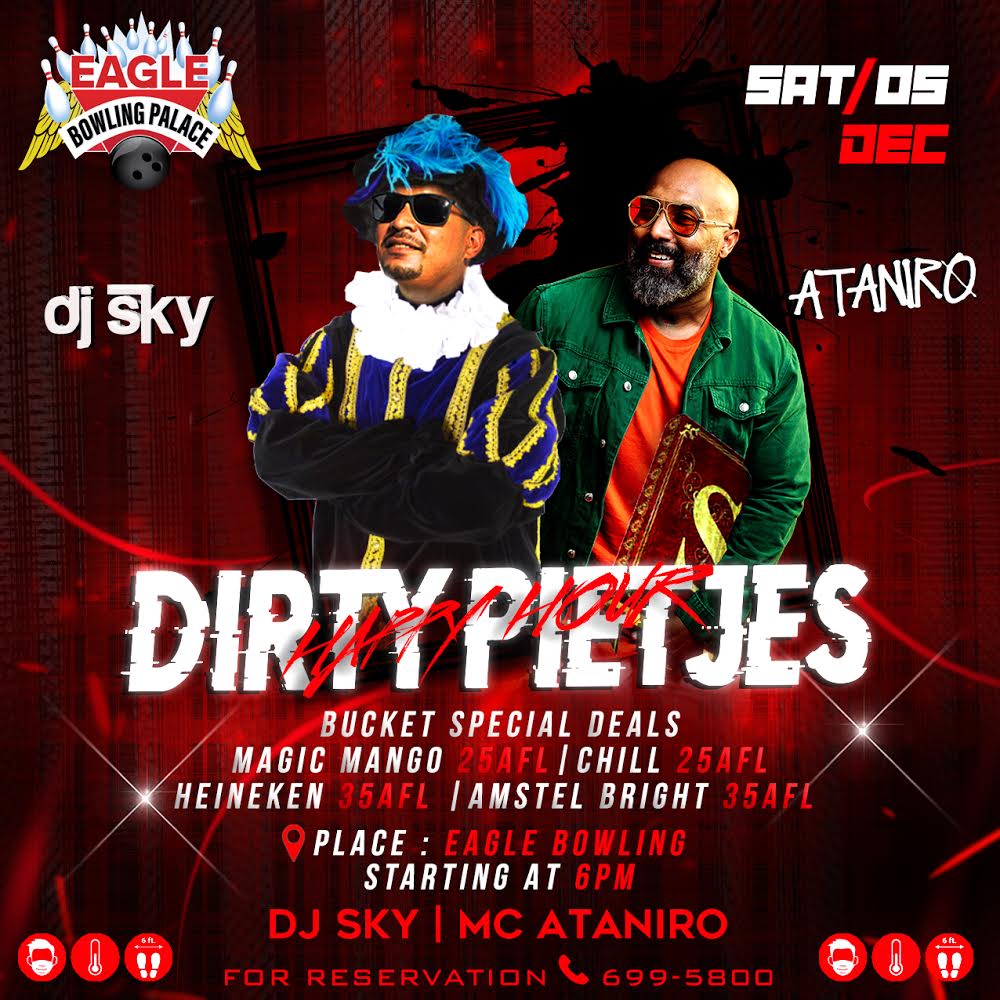 izaira's tweet photo. Eagle Bowling Dirty Pietjes ta sigi cu e sigiente condicion nan
-8 persona maximo na mesa - mask ta obligatorio ora no ta sinta na mesa - no mag baila # Covid taki pa keda y bida ta sigi mester adapta y siña biba cune. Ban Enjoy Responsablemente. https://t.co/GwM0WA1wJb