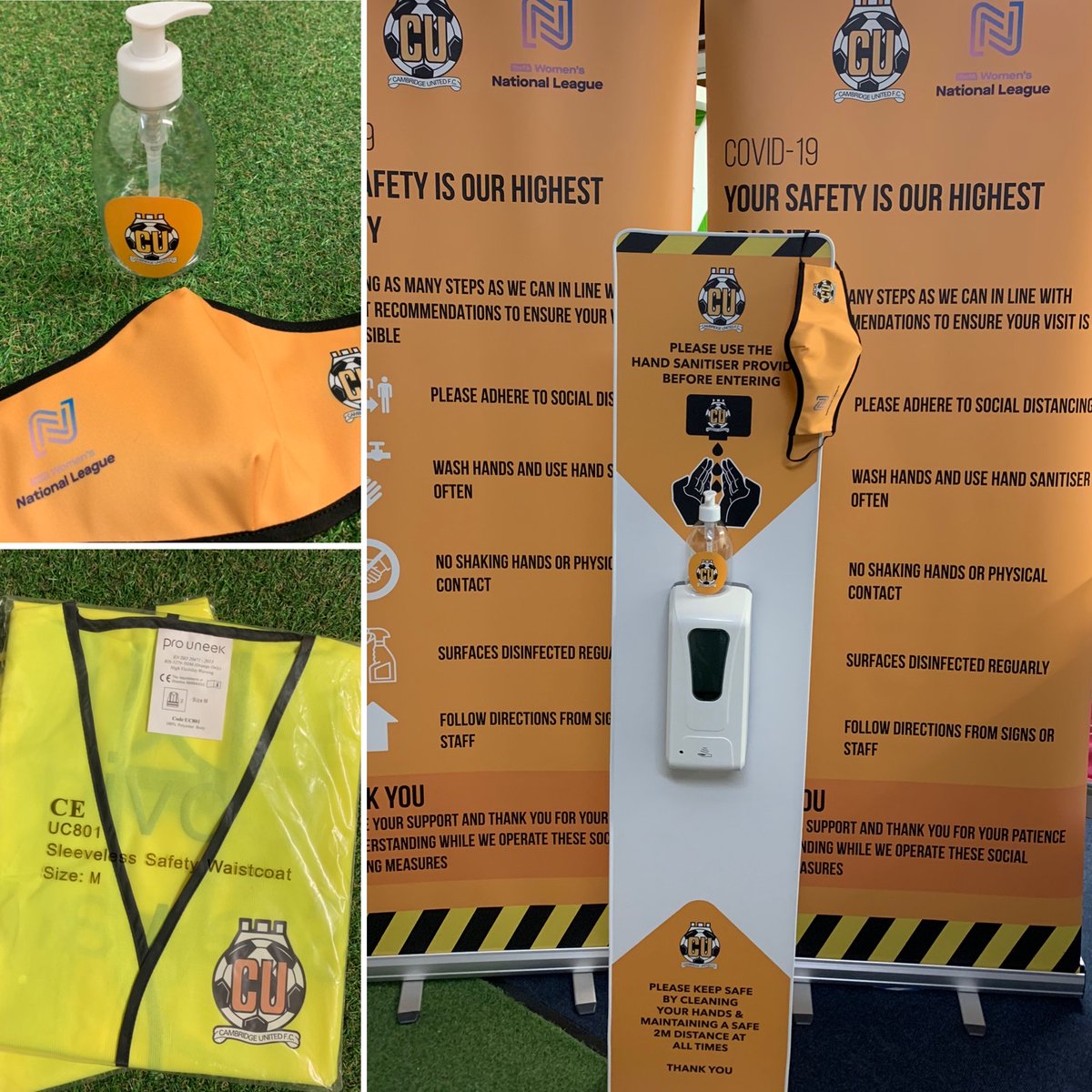 printingcomcamb's tweet photo. Helping to keep the #fans & #staff at @CambridgeUtdWFC #covidsafe #notlongnow #supportyourlocalclub
Branded Hand Sanitiser Stations | Face masks | High Vis Vests | Roller Banners & Stickers #printing #cambridge #printdaddy https://t.co/wmH9cfXTMe