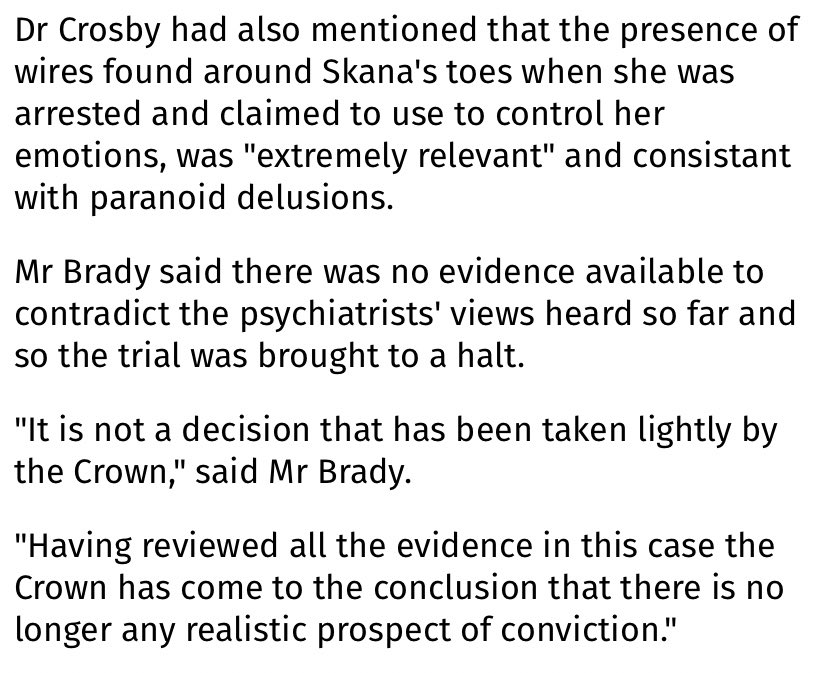 The psychiatric evidence all supported the defence of diminished responsibility. This was clearly not what the prosecution were expecting, but experts are under a duty to give independent evidence. If their expert opinions change, they must say.That seems to be what happened.