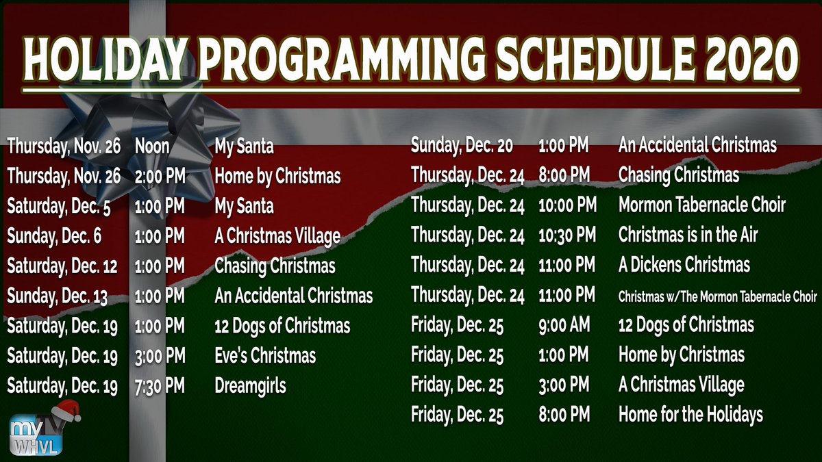 WHVL's tweet image. WHVL has you covered with plenty of Christmas movies this holiday season!

Tune into WHVL at 1pm for A Christmas Village