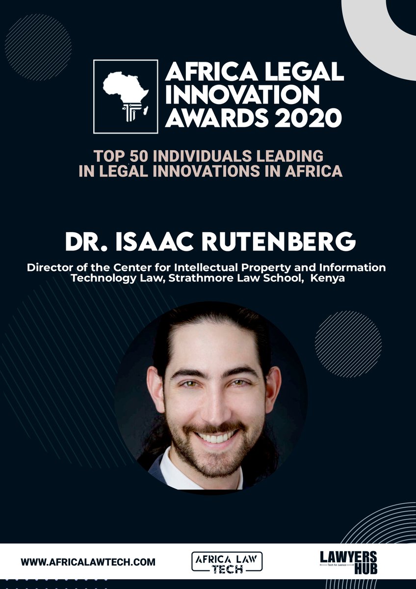  TOP 50 IN LEGAL INNOVATION IN AFRICA Dr. Isaac Rutenburg,  @iruten -  @StrathCIPIT  #AfricaLawTech