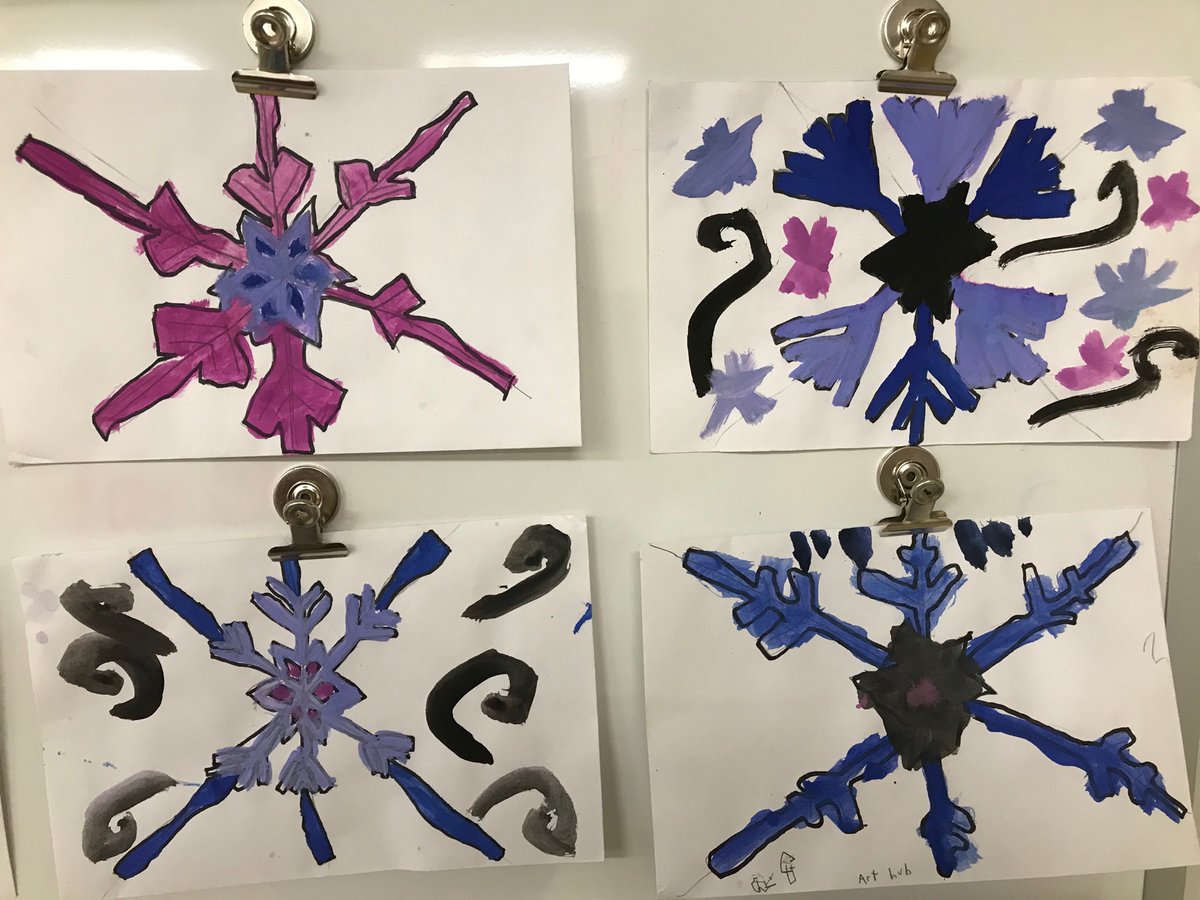 mmejacquie's tweet photo. #notwosnowflakesarealike @WeTheRockRPPS @OCDSB #coolcolours #elementofdesign https://t.co/adzE4rMHny
