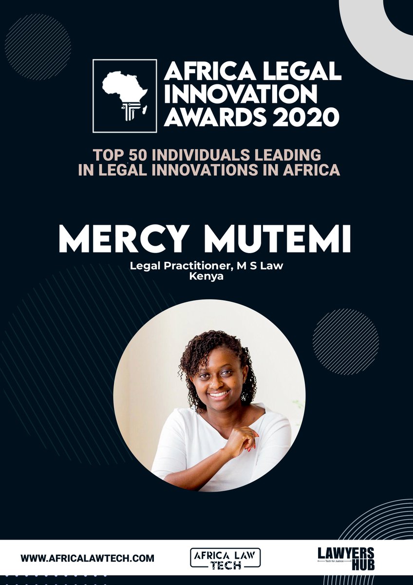  TOP 50 IN LEGAL INNOVATION IN AFRICA Mercy Mutemi  @MercyMutemi -  #DigitiPodcast #AfricaLawTech
