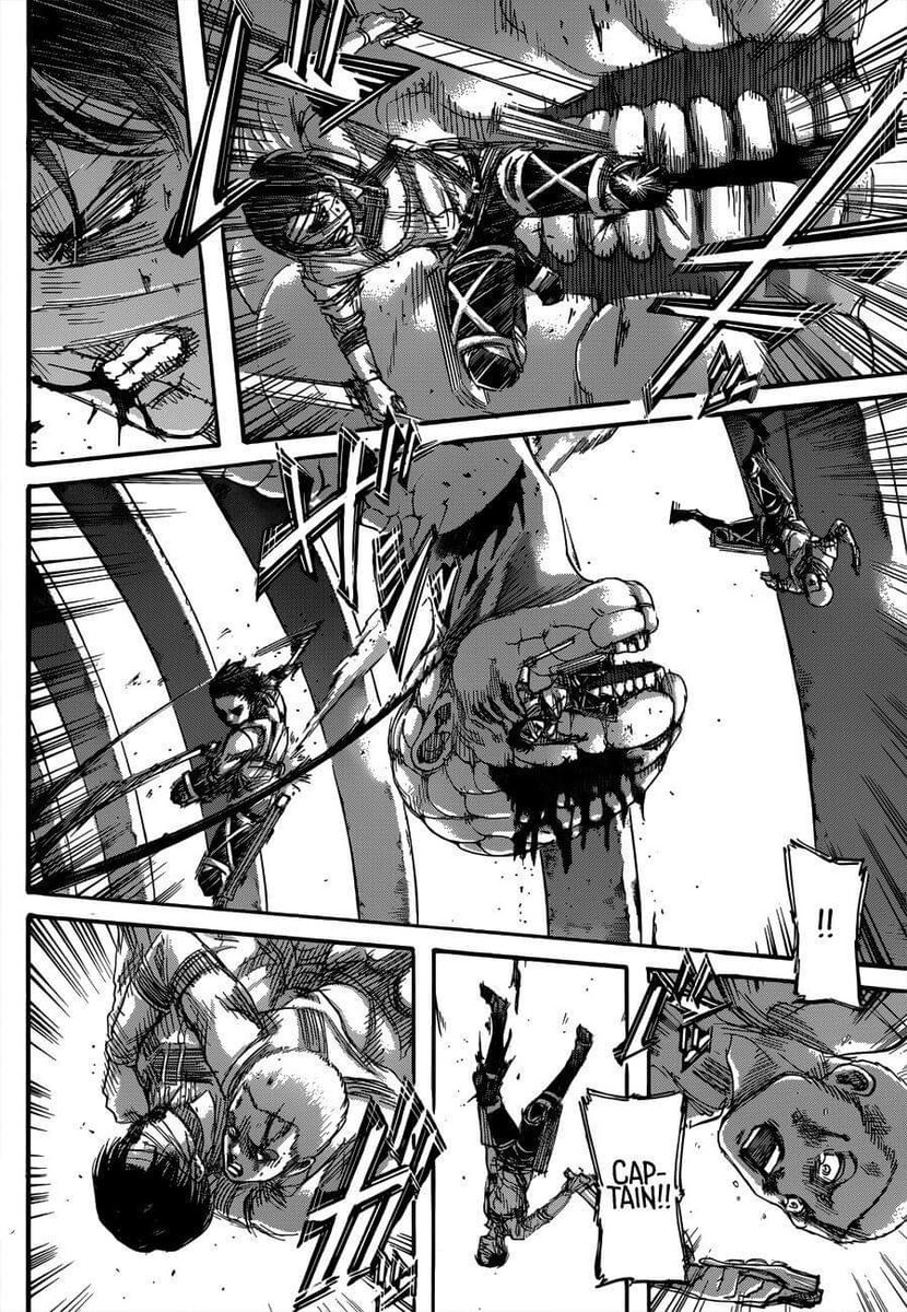killforjaeger's tweet photo. Dios protejan a levi, esta en las últimas, está sangrando, se rompió la pierna, está con un solo ojo y apenas puede combatir, me pone tan mal verlo así
#aot135spoilers https://t.co/IiPfRvDIzZ