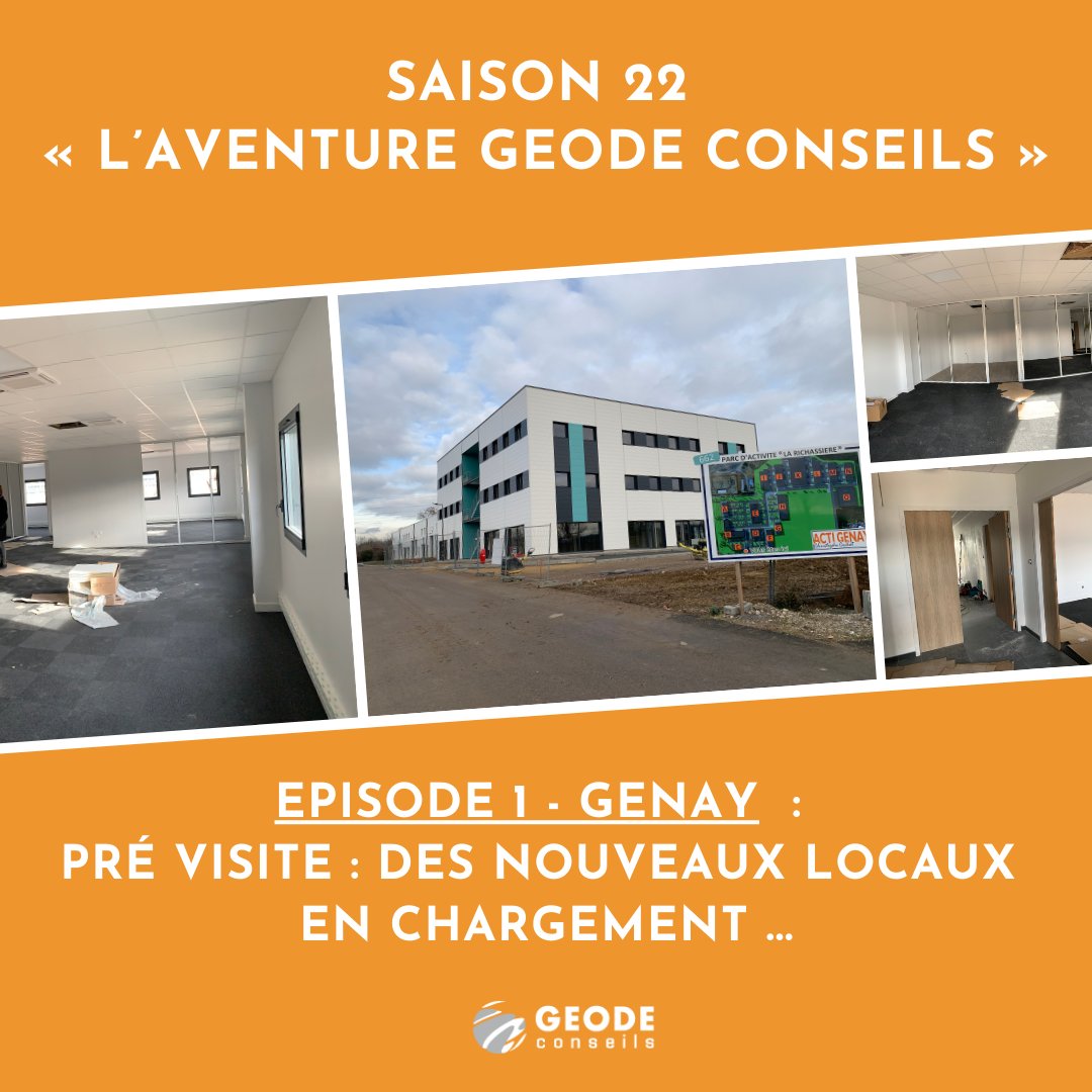 [Saison 22 de « L’aventure GEODE Conseils »]
Episode 1 – Genay  : Pré visite : des nouveaux locaux en chargement … 

Restez connecté pour la suite de l’aventure (l’aménagement, le déménagement)… 😃

#GPTW #GEODERS #NouveauxLocaux #AlbignySurSaône #Genay