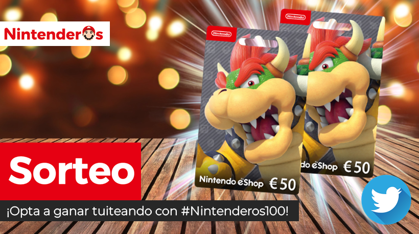 Nintenderos's tweet photo. ¡Sorteamos 2 tarjetas de 50€ para la Nintendo eShop!

➡ Síguenos y RT aquí
➡ Tuitea sin límite de tuits con #Nintenderos100 diciendo por qué te gustaría ganar

¡Suerte! - https://t.co/9seMHUOHNb https://t.co/NySilJiv4p