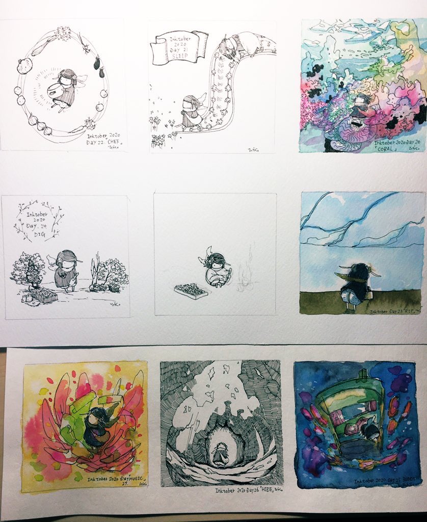 【おしらせ】明日の夜までに今年のinktober絵をBOOTHにアップします。
BOOTHにあるもの以外でもご購入頂けますので気になる絵があればお声掛け下さい。 